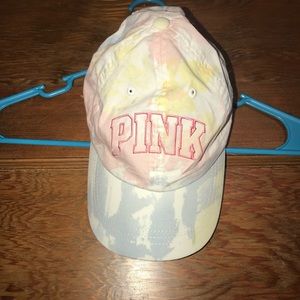 PINK Tie-Dyed Baseball Cap O/S New!